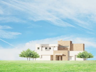 idillyc house in a meadow